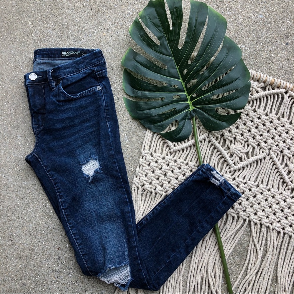 Blank NYC Distressed Crop Skinny Jeans